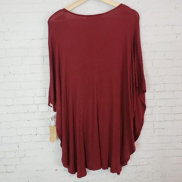 Green Dragon Swim Cover Up Red Maroon S Oversized Tunic - Picture 10 of 10